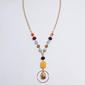 Ashley Cooper(tm) Multi-Color Bead/Teardrop/Ring Drop Link Necklace - image 1