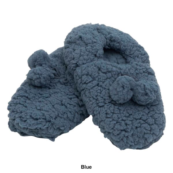 Womens Capelli New York Solid Faux Berber Pull On Slippers
