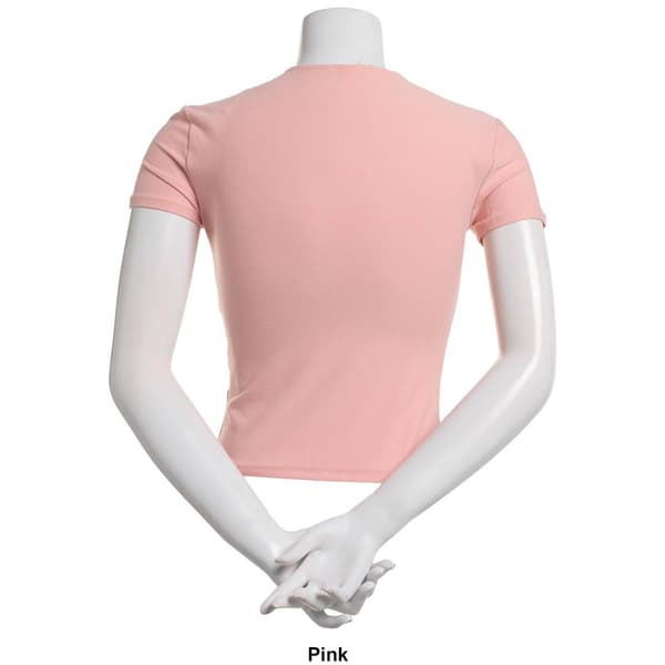 Juniors Derek Heart Short Sleeve Double Layer Tee