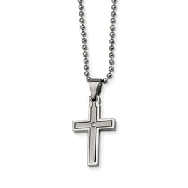 Mens Gentlemens Classics&#40;tm&#41; Diamond Accent Cross Necklace