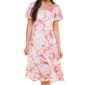 Womens Luxology Short Sleeve Ruffle Hem Midi Dress - image 3