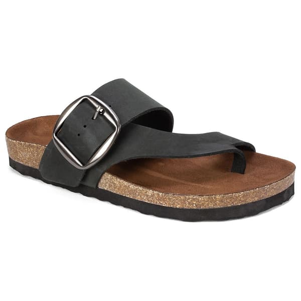Womens White Mountain Harley Comfort Nubuck Slide Footbed Sandals - image 
