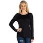 Womens 24/7 Comfort Apparel Long Sleeve Solid Relaxed Fit Tee - image 3