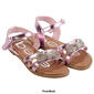 Big Girls Bebe Strappy Sandals w/ Rhinestone Bow - image 2