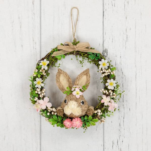 Northlight Seasonal Peering Rabbit Easter Wreath