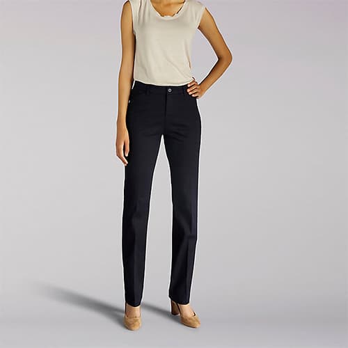 Petite Lee&#40;R&#41; Flex Motion Straight Trouser Pants - image 