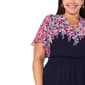 Plus Size MSK Floral Flutter Sleeve V Neck Smock Waist Midi Dress - image 5