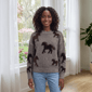 Womens Nanette Lepore Long Sleeve Crew Neck Horse Sweater - image 1