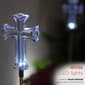 Alpine Solar Cross Garden Stake w/ LED Light - Set of 2 - image 6