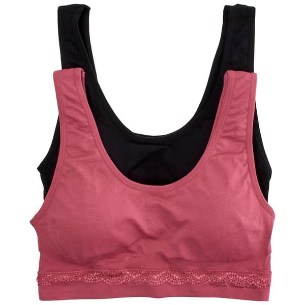 Womens Gloria Vanderbilt 2pk. Lace Trim Bralette Bras 2PKBRA3338