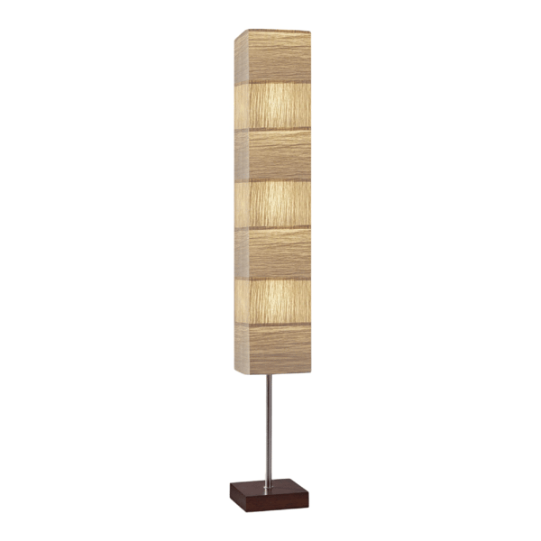 HomeRoots 72 Brown And Silver Three Light Column Floor Lamp Wit - image 
