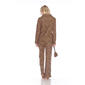 Womens White Mark 3 pc. Brown Cheetah Pajama Set - image 3