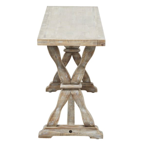 9th & Pike® Farmhouse Brown Wood Bench