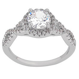 Ashley Cooper&#40;tm&#41; Cubic Zirconia Twisted Band Engagement Ring