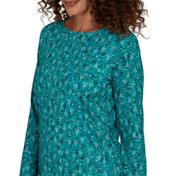 Womens Emaline Holiday Festivities Allover Tree and Stars Tee