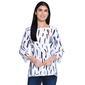 Petite Ali Miles 3/4 Sleeve Button Detail Abstract Blouse - image 1