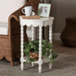 Baxton Studio Sally Round Nightstand with Bamboo Inspired Legs - image 7