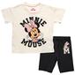 Girls &#40;4-6x&#41; Disney Minnie Mouse Varsity Tee & Bike Shorts Set - image 1