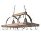 Elegant Designs 2 Bulb Wood & Nickel Pot Rack w/Downlights - image 2