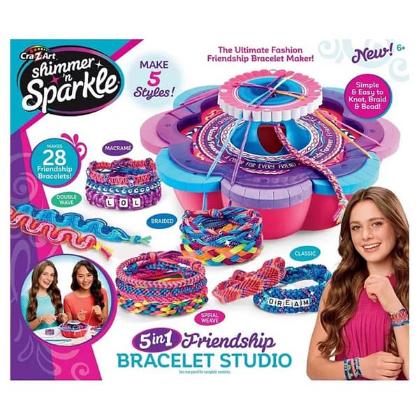 Cra-Z-Art(tm) Shimmer ''N Sparkle 6-in-1 Friendship Bracelet Maker - image 