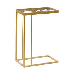 9th & Pike(R) Gold Metal Contemporary Accent Table