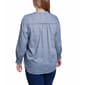 Womens NY Collection Smock Sleeve Casual Button Down - image 2