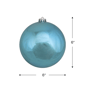 Northlight 6in. Turquoise Blue Shiny Christmas Ball Ornament - image 5