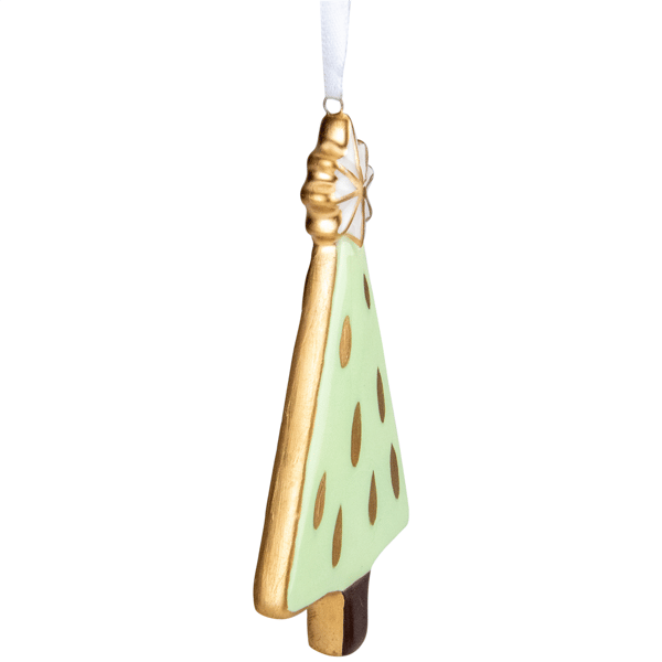 Northlight 4.5in. Green & Gold Christmas Tree Hanging Ornament