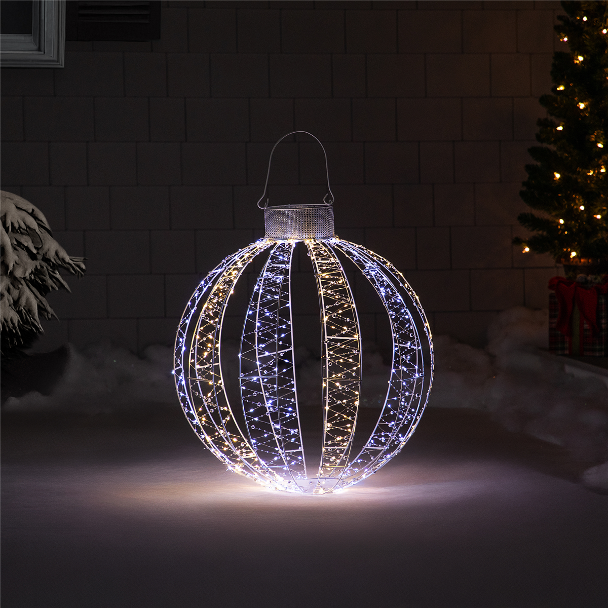 Northlight LED Warm & Cool White 3D Ornament Christmas Yard Decor