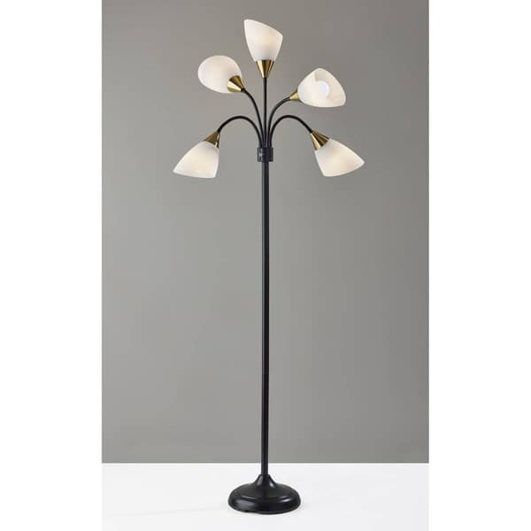 Simplee Adesso 5 Light Black Floor Lamp