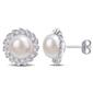 Gemstone Classics&#40;tm&#41; Pearl Halo Pearl Stud Earrings - image 1