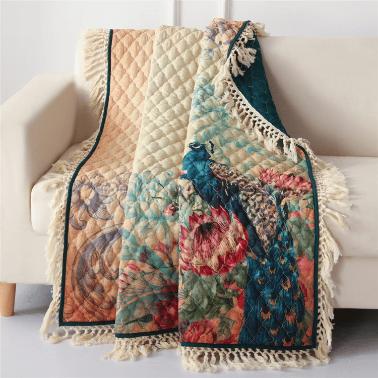 Greenland Home Fashions™ Eden Peacock Reversible Quilted Throw