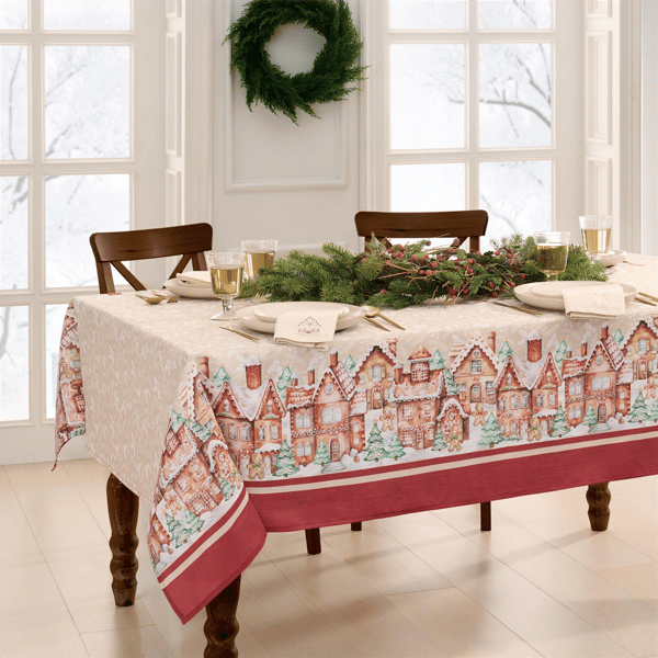 Threadmade Gingerbread Bliss Tablecloth