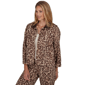 Petite Ruby Rd. Game of Luxe Leopard Denim Jacket - image 3