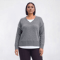 Plus Size Hanna & Gracie Long Sleeve V-Neck Two In One Sweater - image 1