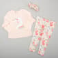 Baby Girl (12-24M) Nannette 3pc. Unicorn Top & Floral Legging Set - image 1