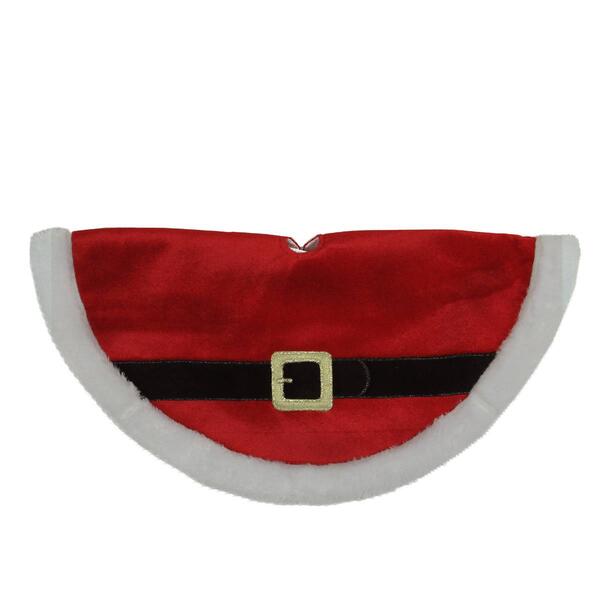 Northlight Seasonal 20in. Santa Belt Buckle Christmas Tree Skirt - image 
