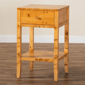 bali & pari Ghina Modern Real Burl Wood 1-Drawer Nightstand - image 9