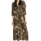 Womens Emma & Michele Long Sleeve V-Neck Paisley Maxi Dress - image 3