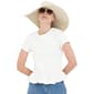 Womens MNK Short Sleeve Ruffle Hem Smocked Blouse - image 1