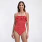 Womens Jones New York Ruffle Sweetheart One Piece Swimsuit - image 1