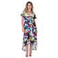 Womens 24/7 Comfort Apparel Floral High Low Wrap Dress - image 1
