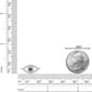 Gemminded Sterling Silver 3mm Onyx & White Sapphire Eye Pendant - image 4