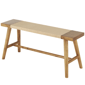 9th & Pike® Traditional Brown Wood Bench - image 1