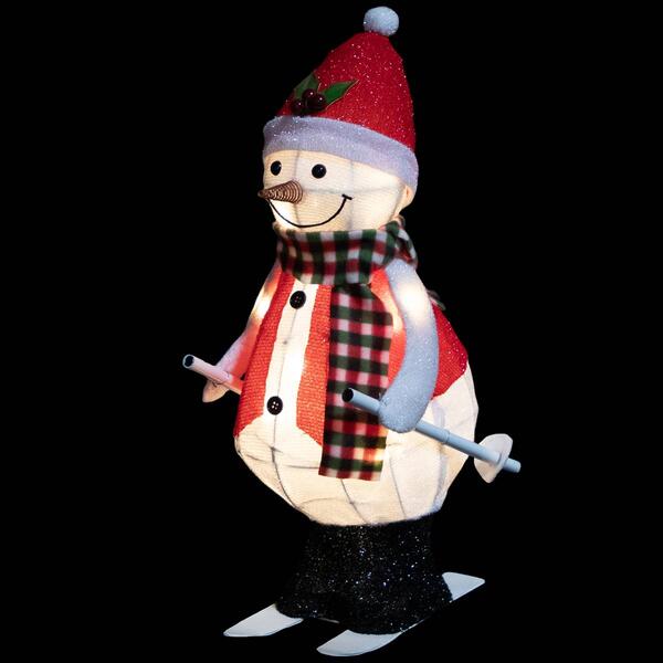 Northlight Seasonal 24in. LED Animated Skiing Snowman Figurine