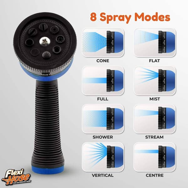 FlexiHose 50ft. Hose with Nozzle - Blue/Black
