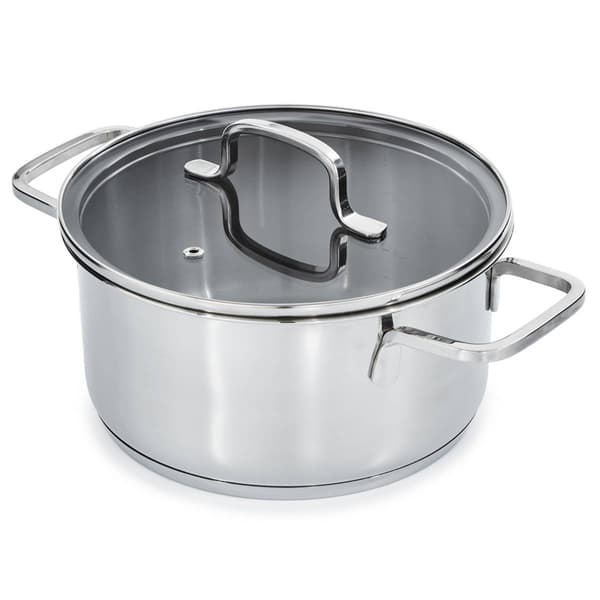 BergHOFF Helix Stainless Steel 8in. Stockpot w/ Glass Lid