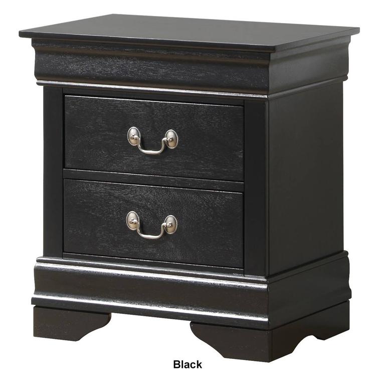 Passion Furniture Louis Philippe 2-Drawer Nightstand