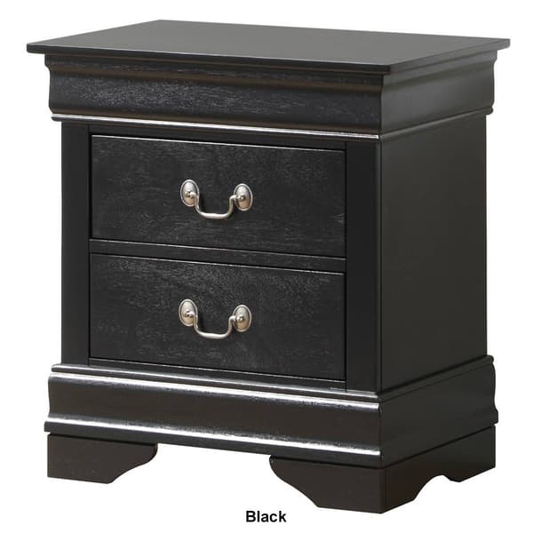 Passion Furniture Louis Philippe 2-Drawer Nightstand