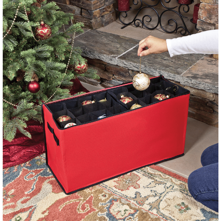 Simple Living 96ct. Zip Up Christmas Ornament Storage Tub
